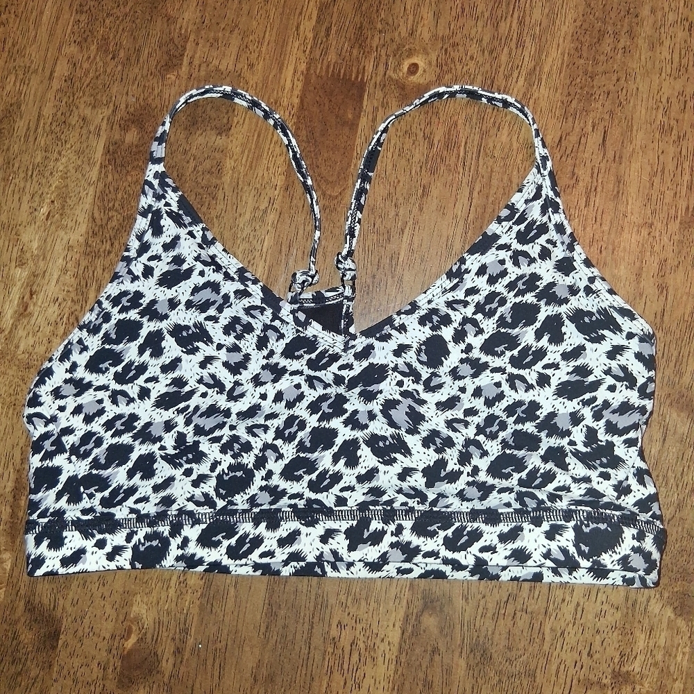 Zyia Snow Leapord Brilliant Mesh Sports Bra Size L - Picture 3 of 7
